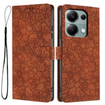 Flipfodral för Xiaomi Redmi Note 14S 4G / Note 13 Pro 4G / Poco M6 Pro 4G Lädermobilskal Körsbärsblomsmönster Plånboksfodral med handledsrem