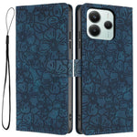 Flip Case For Xiaomi Redmi Note 14 5G  /  Poco M7 Pro 5G Leather Phone Cover Cherry Blossom Pattern Wallet Stand with Wrist Strap