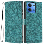 Flip Case For Xiaomi Redmi 15C 4G (EU) (173mm)  /  15C 5G (EU) (173mm) Leather Phone Cover Cherry Blossom Pattern Wallet Stand with Wrist Strap