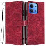 Flip Case For Xiaomi Redmi 15C 4G (EU) (173mm)  /  15C 5G (EU) (173mm) Leather Phone Cover Cherry Blossom Pattern Wallet Stand with Wrist Strap