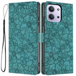 Flip Case For Xiaomi Redmi 15C 4G (Global) (171mm)  /  Poco C85 4G (171mm) Leather Phone Cover Cherry Blossom Pattern Wallet Stand with Wrist Strap