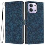 Flip Case For Xiaomi Redmi 15C 4G (Global) (171mm)  /  Poco C85 4G (171mm) Leather Phone Cover Cherry Blossom Pattern Wallet Stand with Wrist Strap