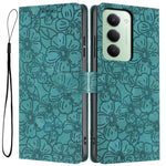 Flip Case For Xiaomi Redmi 15 4G (EU) (171mm)  /  15 5G (EU) (171mm) Leather Phone Cover Cherry Blossom Pattern Wallet Stand with Wrist Strap