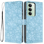 Flip Case For Xiaomi Redmi 15 4G (EU) (171mm)  /  15 5G (EU) (171mm) Leather Phone Cover Cherry Blossom Pattern Wallet Stand with Wrist Strap
