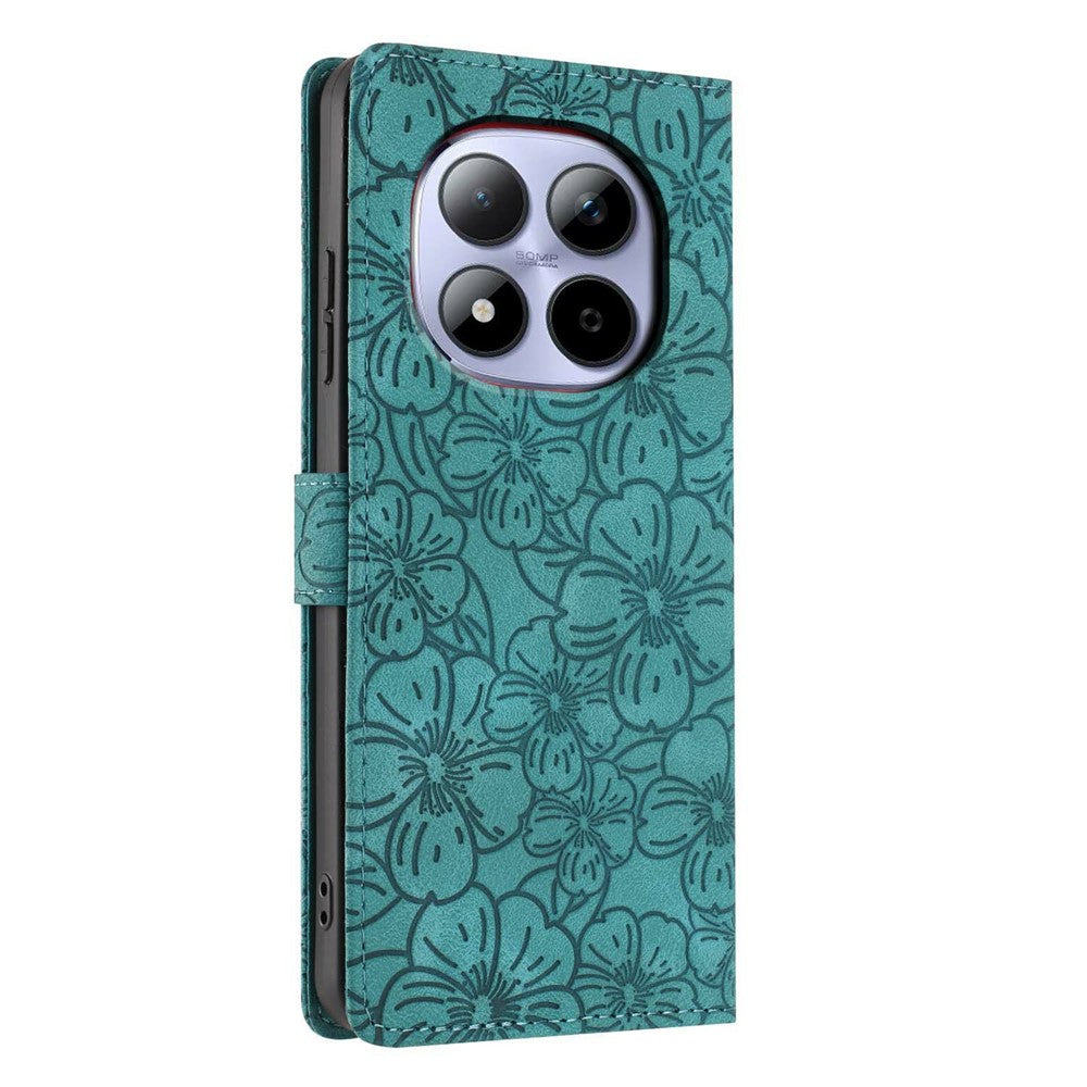 For Xiaomi Redmi Note 15 Pro 5G (Global) Flip Case Cherry Blossom Pattern Leather Wallet Stand Phone Cover with Wrist Strap