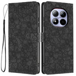 For Xiaomi Redmi Note 15 Pro 5G (Global) Flip Case Cherry Blossom Pattern Leather Wallet Stand Phone Cover with Wrist Strap