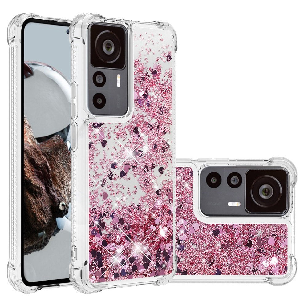 For Xiaomi 12T 5G / 12T Pro 5G / Redmi K50 Ultra 5G TPU Case Glitter Quicksand Shockproof Phone Back Cover
