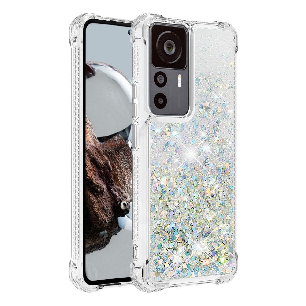 For Xiaomi 12T 5G / 12T Pro 5G / Redmi K50 Ultra 5G TPU Case Glitter Quicksand Shockproof Phone Back Cover