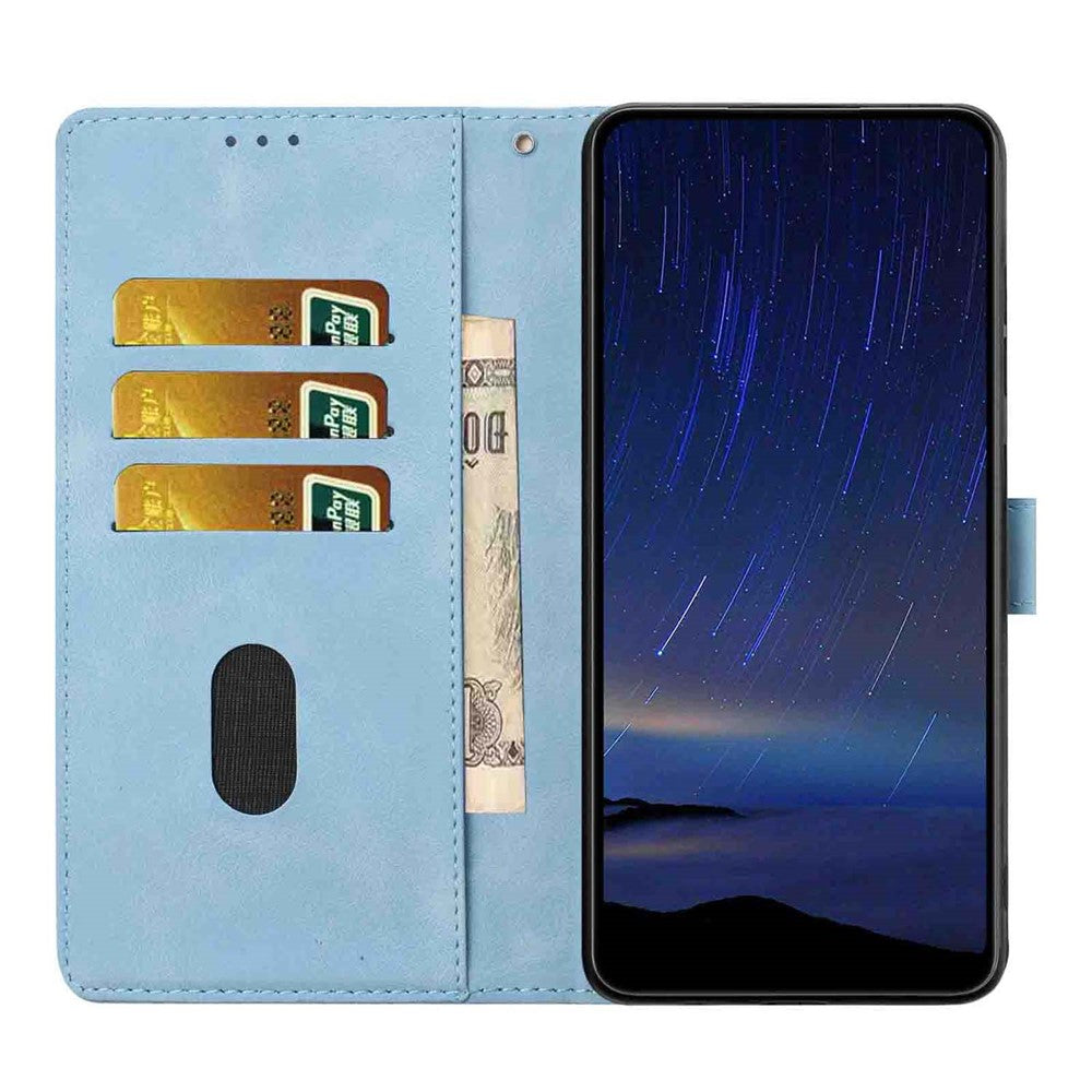Flip Case For Honor X9c 5G  /  Magic7 Lite 5G Leather Phone Cover Cherry Blossom Pattern Wallet Stand with Wrist Strap