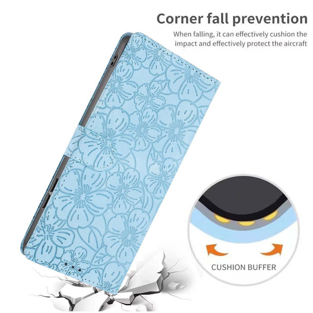 Flip Case For Honor X9c 5G  /  Magic7 Lite 5G Leather Phone Cover Cherry Blossom Pattern Wallet Stand with Wrist Strap