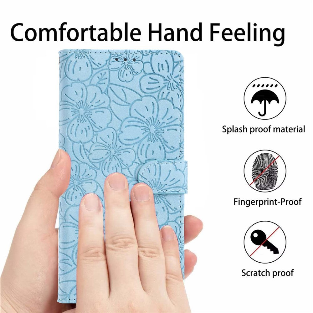 Flip Case For Honor X9c 5G  /  Magic7 Lite 5G Leather Phone Cover Cherry Blossom Pattern Wallet Stand with Wrist Strap
