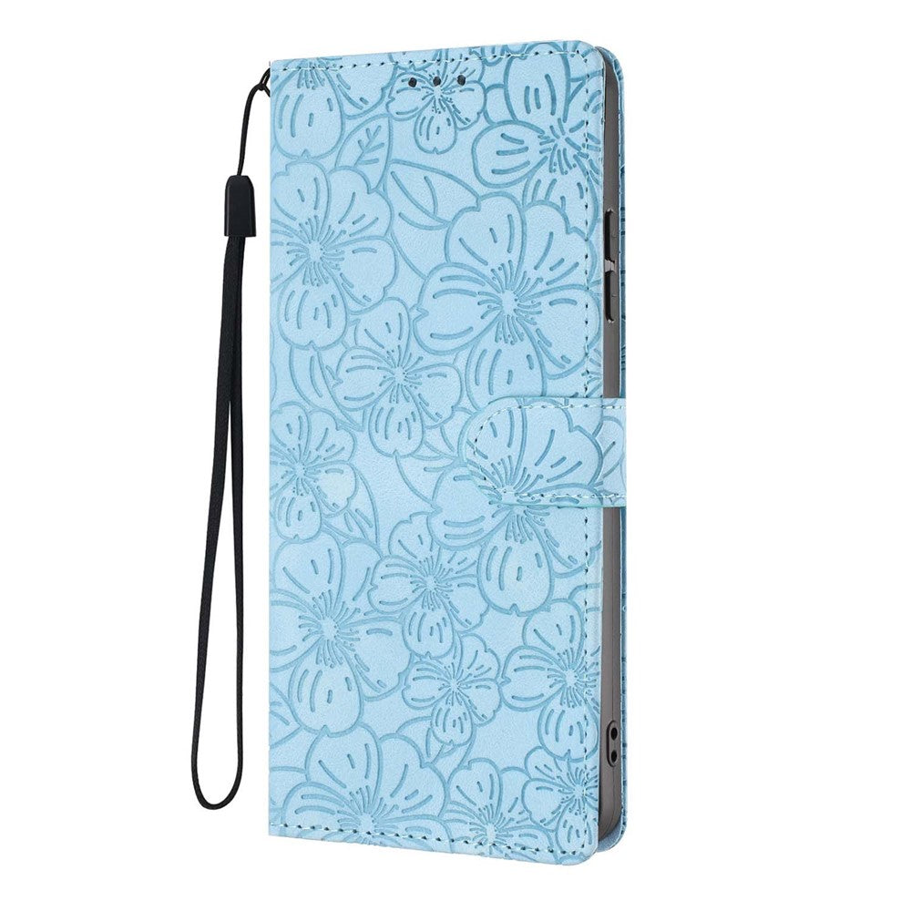 Flip Case For Honor X9c 5G  /  Magic7 Lite 5G Leather Phone Cover Cherry Blossom Pattern Wallet Stand with Wrist Strap