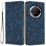 Flip Case For Honor X9c 5G  /  Magic7 Lite 5G Leather Phone Cover Cherry Blossom Pattern Wallet Stand with Wrist Strap