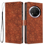Flip Case For Honor X9c 5G  /  Magic7 Lite 5G Leather Phone Cover Cherry Blossom Pattern Wallet Stand with Wrist Strap