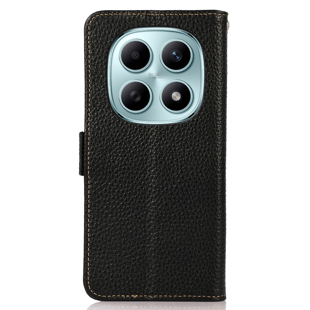 KHAZNEH för Xiaomi Poco M8 5G / Redmi Note 15 5G (Global) mobilskal i äkta nötskinn RFID-blockerande