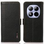 KHAZNEH for Xiaomi Redmi Note 15 Pro 5G (Global) Phone Case Genuine Cow Leather Cover RFID Blocking