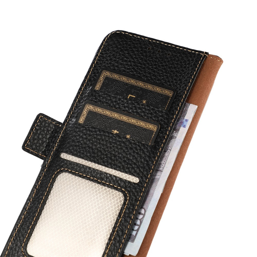 KHAZNEH for Xiaomi Redmi Note 15 Pro 5G (Global) Phone Case Genuine Cow Leather Cover RFID Blocking