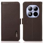 KHAZNEH for Xiaomi Redmi Note 15 Pro 5G (Global) Phone Case Genuine Cow Leather Cover RFID Blocking