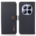 KHAZNEH för Xiaomi Poco M8 Pro 5G / Redmi Note 15 Pro+ 5G (Global) fodral i äkta nötläder med RFID-blockerande plånboksfodral