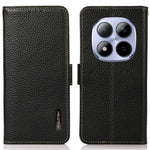 KHAZNEH for Xiaomi Poco M8 Pro 5G / Redmi Note 15 Pro+ 5G (Global) Phone Case Genuine Cow Leather Cover RFID Blocking