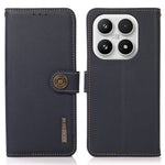 KHAZNEH for Xiaomi 17 Case Genuine Cow Leather RFID Blocking Wallet Phone Cover