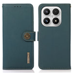 KHAZNEH for Xiaomi 17 Case Genuine Cow Leather RFID Blocking Wallet Phone Cover