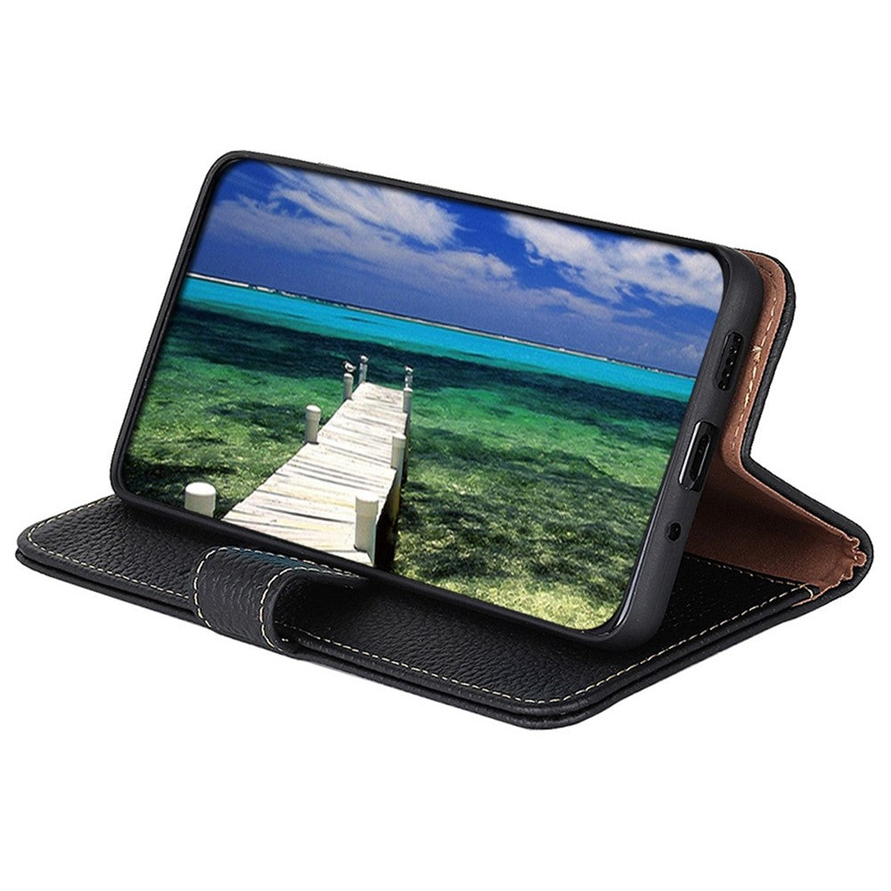 KHAZNEH For Xiaomi 17 Pro Case Genuine Cow Leather Flip Phone Cover