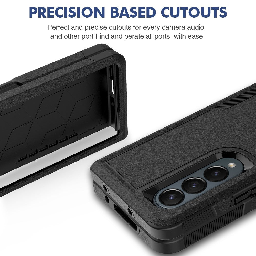 For Samsung Galaxy Z Fold4 5G Anti-scratch PC + TPU Folding Phone Case Drop-proof Back Cover