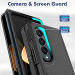 For Samsung Galaxy Z Fold4 5G Anti-scratch PC + TPU Folding Phone Case Drop-proof Back Cover