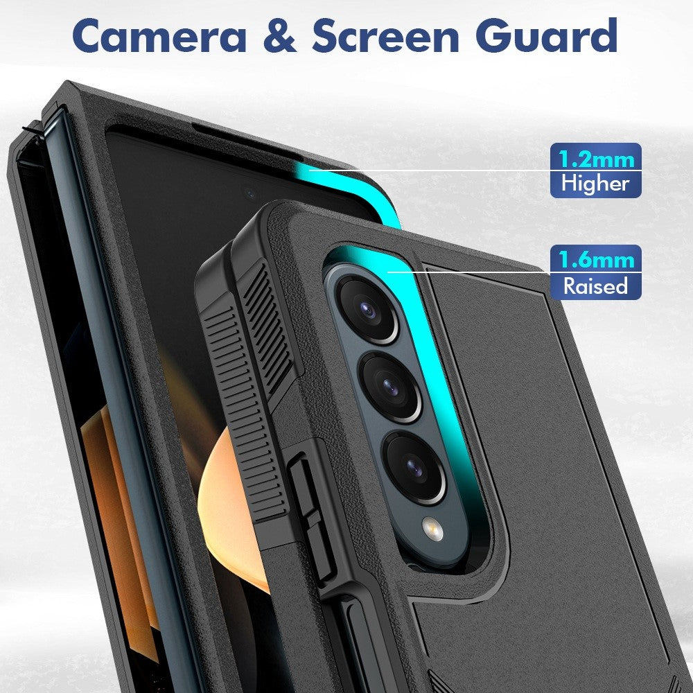 For Samsung Galaxy Z Fold4 5G Anti-scratch PC + TPU Folding Phone Case Drop-proof Back Cover