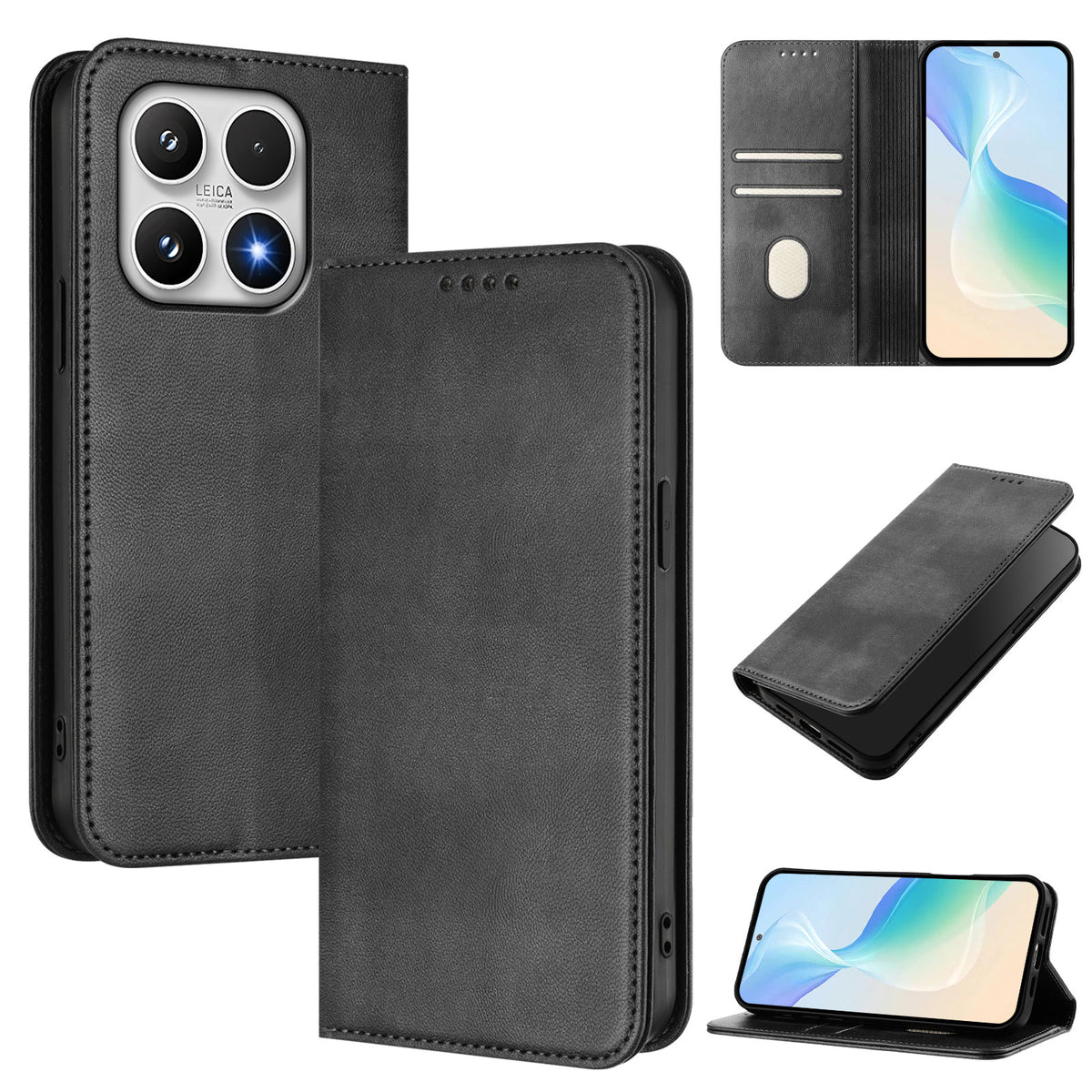 For Xiaomi 17 Wallet Cases Retro Texture RFID Blocking Leather Phone Cover