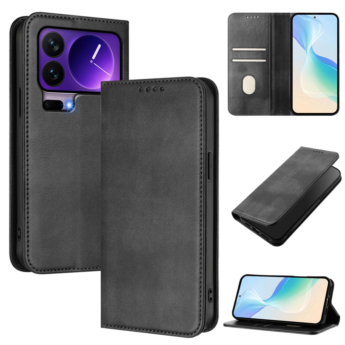 For Xiaomi 17 Pro Wallet Cases Retro Texture RFID Blocking Leather Phone Cover