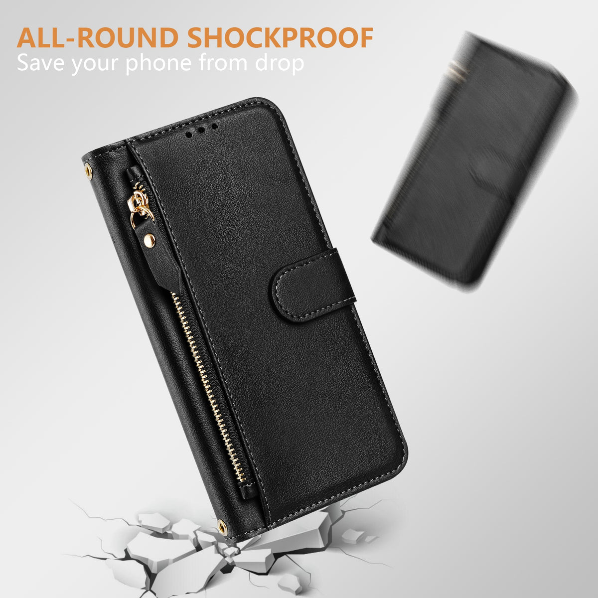 For Xiaomi 17 Case Zipper Pocket Multiple Card Slots Leather Phone Cover