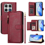 For Xiaomi 17 Case Zipper Pocket Multiple Card Slots Leather Phone Cover
