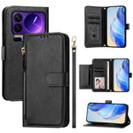For Xiaomi 17 Pro Case Zipper Pocket Multiple Card Slots Leather Phone Cover