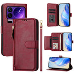 For Xiaomi 17 Pro Case Zipper Pocket Multiple Card Slots Leather Phone Cover