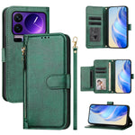 For Xiaomi 17 Pro Case Zipper Pocket Multiple Card Slots Leather Phone Cover