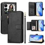 For Xiaomi 17 Pro Max Case Zipper Pocket Multiple Card Slots Leather Phone Cover