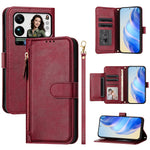 For Xiaomi 17 Pro Max Case Zipper Pocket Multiple Card Slots Leather Phone Cover