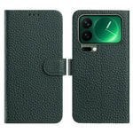For Xiaomi 17 Pro Max Case Wallet Stand Litchi Texture Genuine Cow Leather Flip Phone Cover
