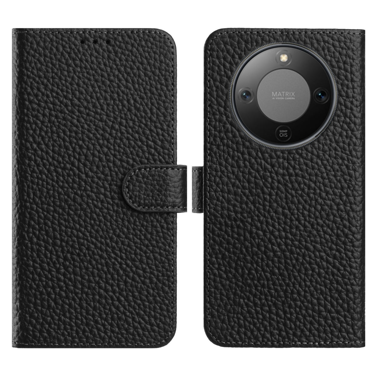 For Honor Magic8 Lite 5G / X9d 5G / X70 5G Case Wallet Stand Litchi Texture Genuine Cow Leather Flip Phone Cover