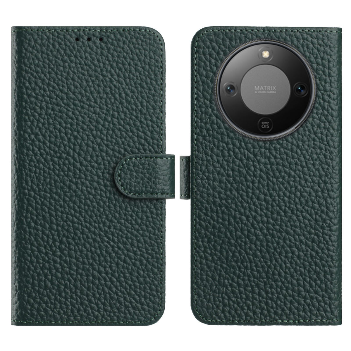 For Honor Magic8 Lite 5G / X9d 5G / X70 5G Case Wallet Stand Litchi Texture Genuine Cow Leather Flip Phone Cover