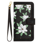 PU Leather Case For Honor 400 Smart 5G / 4G / X7d 4G Floral Phone Cover with Card Slots