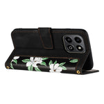 PU Leather Case For Honor 400 Smart 5G / 4G / X7d 4G Floral Phone Cover with Card Slots