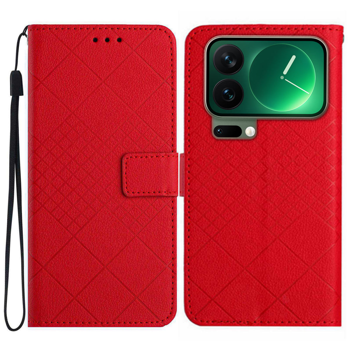 For Xiaomi 17 Pro Max Case Wallet Imprint PU Leather Flip Folio Phone Cover