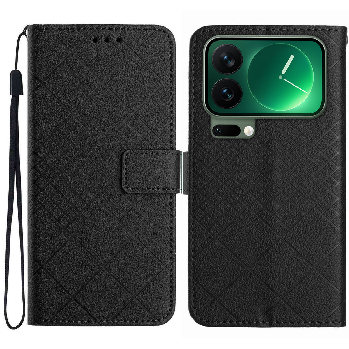 For Xiaomi 17 Pro Case Wallet Imprint PU Leather Flip Folio Phone Cover