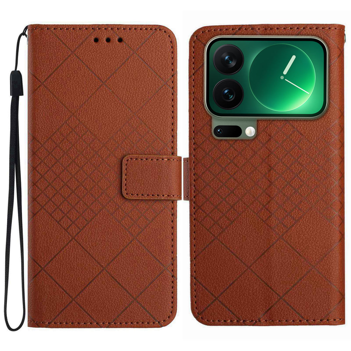 For Xiaomi 17 Pro Case Wallet Imprint PU Leather Flip Folio Phone Cover