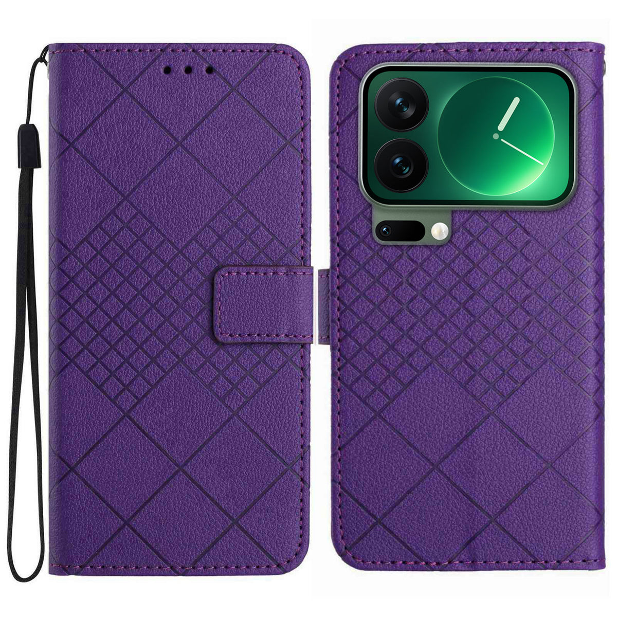 For Xiaomi 17 Pro Case Wallet Imprint PU Leather Flip Folio Phone Cover