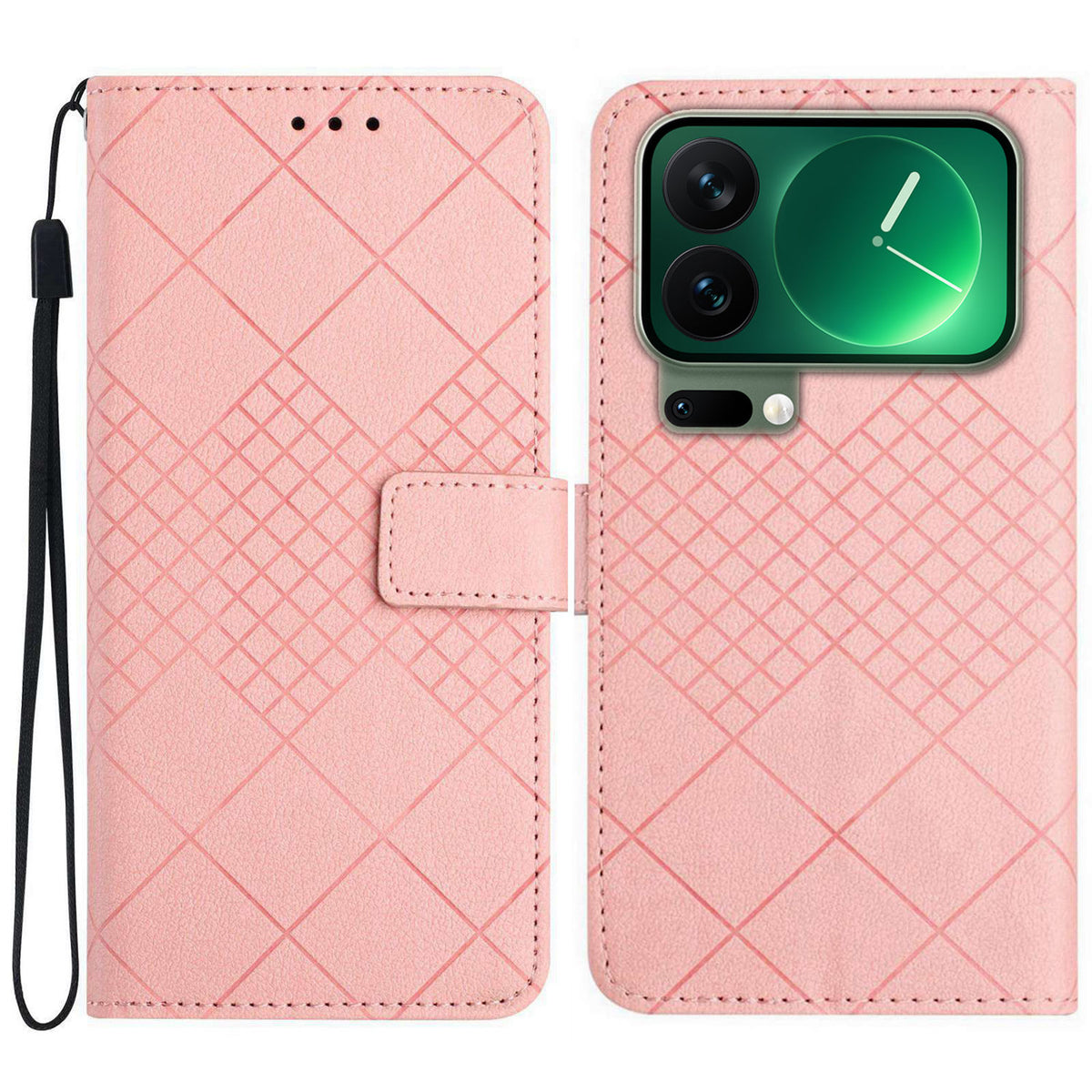 For Xiaomi 17 Pro Case Wallet Imprint PU Leather Flip Folio Phone Cover