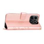 Leather Wallet Case for Honor 400 Smart 5G / 4G / X7d 4G Butterfly Flower Imprinted Phone Cover with Strap